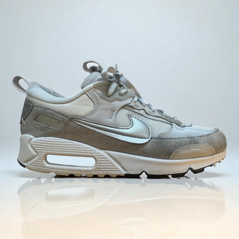Nike Air Max 90 Futura Pure Platinum Metallic Silver Sneakers DM9922-004 Women 7
